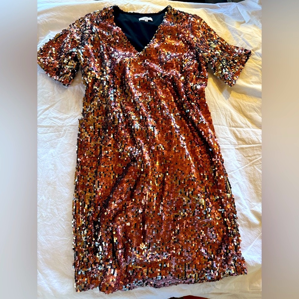 Universal Standard for J. Crew Sequin Dress Pink
